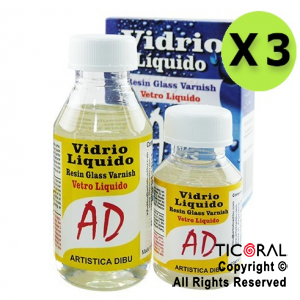 ACC.AD 117 VIDRIO LIQUIDO KIT 2 COMP. 150ML X 3 UNIDADES